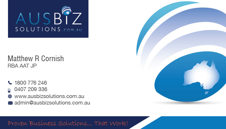 Business Card Design by TechWise for AusBiz Solutions.com.au | Design #4171984