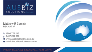 Diseño de Tarjeta de Presentación por TechWise para AusBiz Solutions.com.au | Diseño: #4171984