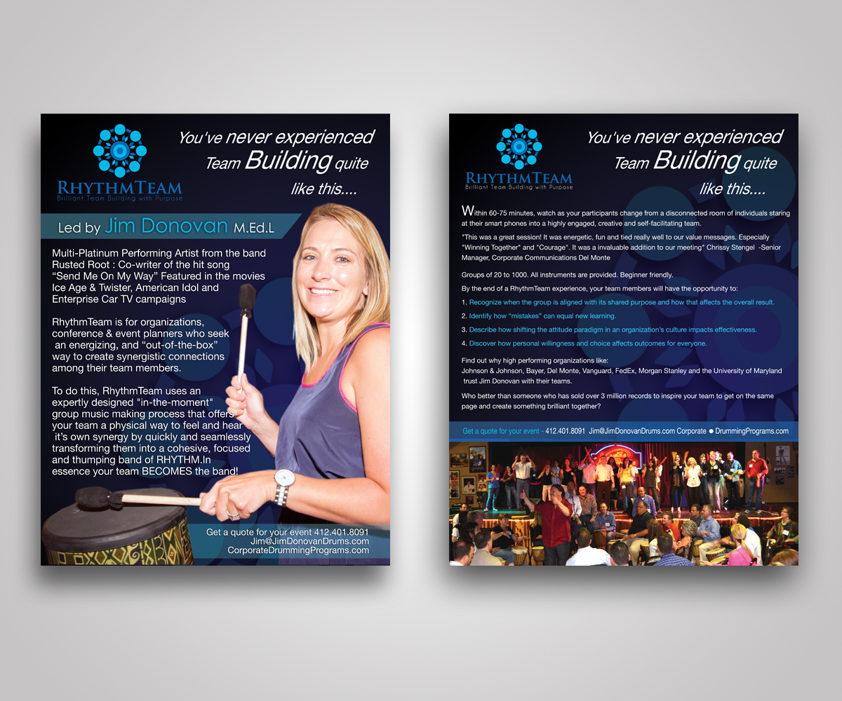 Diseño de Flyer por Satyajit Sil Creations para Yoga Om Essentials DBA Jim Donovan Music | Diseño #4153804