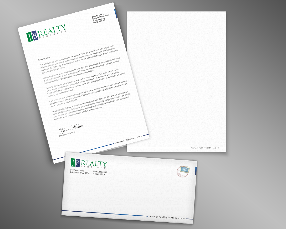 upmarket professional real estate letterhead design for a company letter head creater