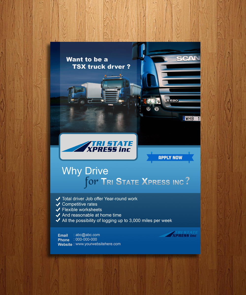 Trucking Company Flyer Design for a Company by Zak Design Studios ...