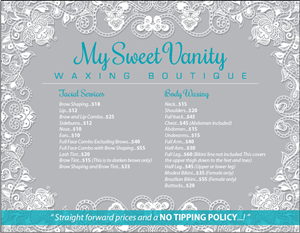 Postcard Design by weaponface-creative for Sweet Vanity Waxing Boutique | Design #4141631