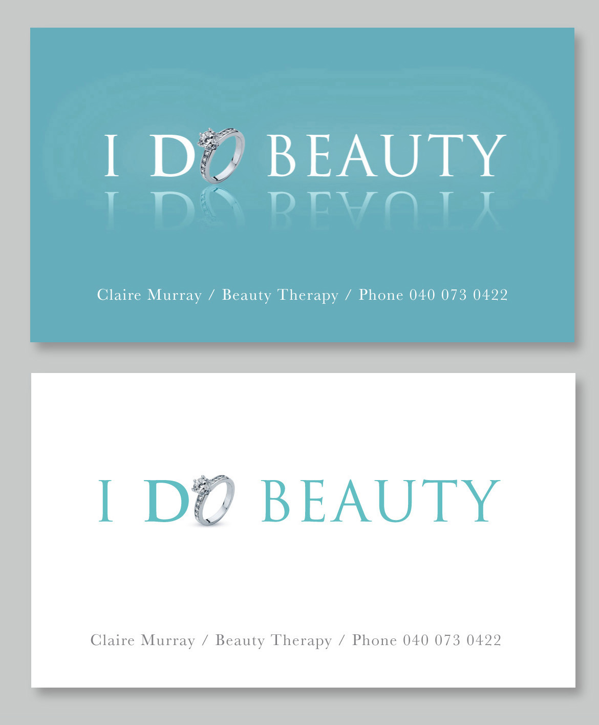 Elegant Playful Business Card Design For Claire Murray By Jacob Business Card Design By Jacob Erasmus For Beauty Therapy 1146510