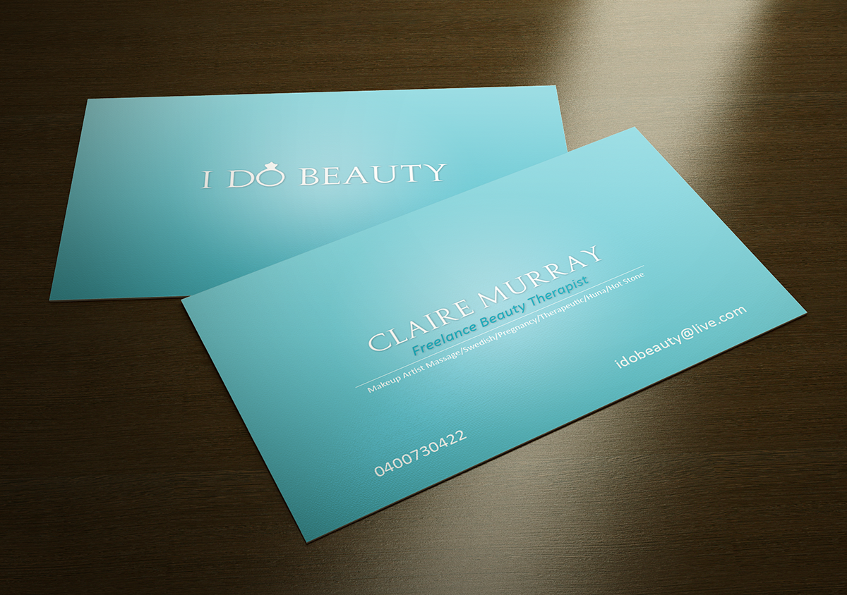 Elegant Playful Business Card Design For Claire Murray By Dub Business Card Design By Dub Co For Beauty Therapy 1164806