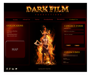 Web Design by Tavakoli  for Dark Film Productions Inc. | Design: #4201470
