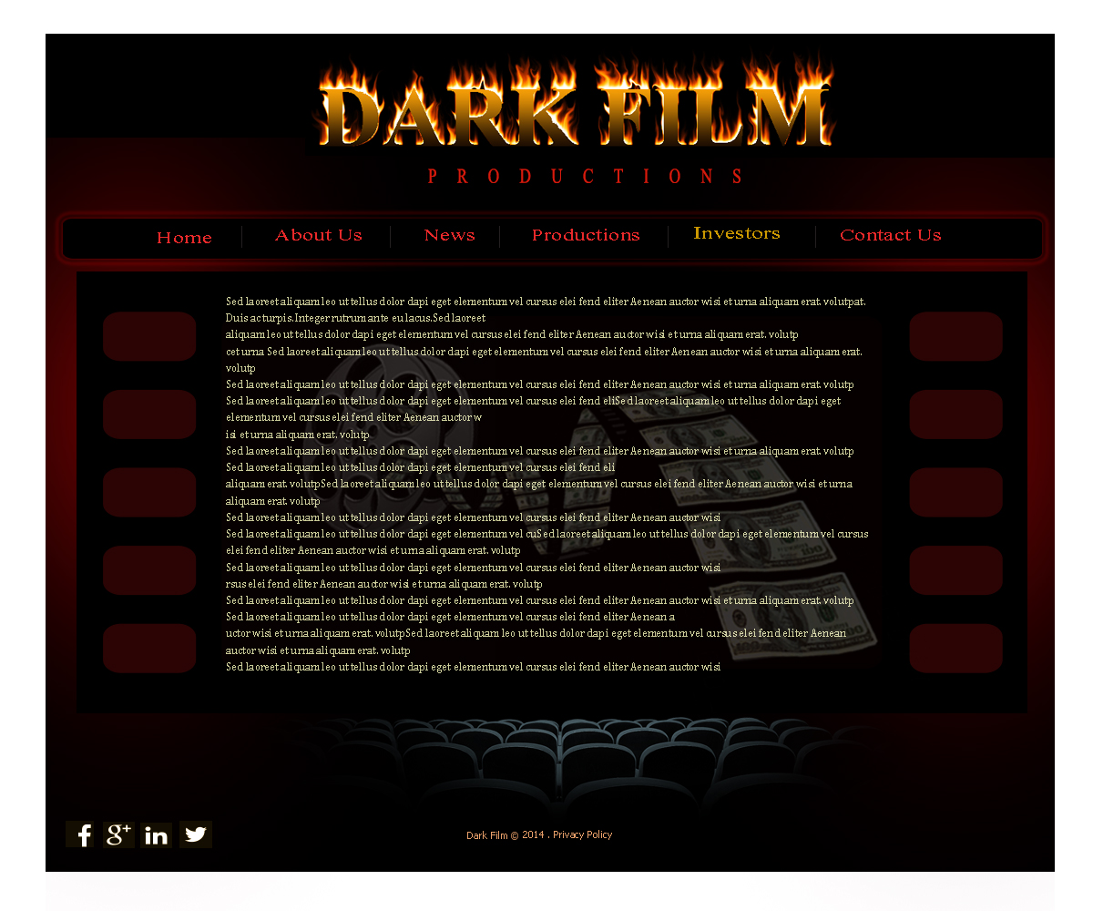 Web Design by Tavakoli  for Dark Film Productions Inc. | Design #4201489