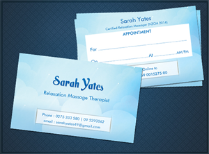 private relaxation massage therapist business card  | Business Card Design by Akshar Shailesh