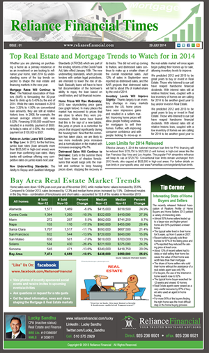 Newsletter-Design von Best Design Hub für Reliance Financial | Design: #4442824