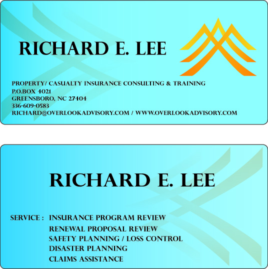 Business Card Design by uda_dori for The Overlook Insurance Advisory | Design #4163559