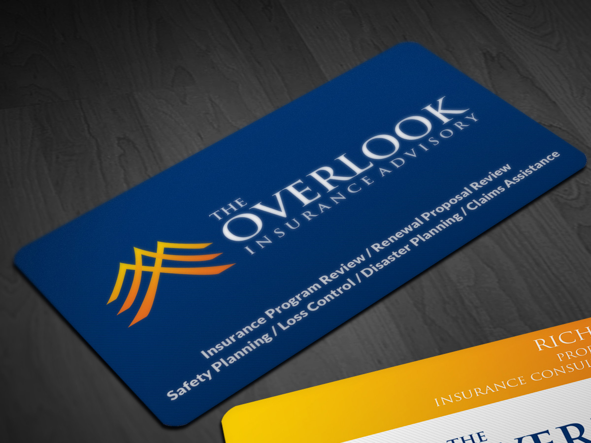 Visitenkarten-Design von Pointless Pixels India für The Overlook Insurance Advisory | Design #4144448