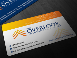 Business Card Design by Pointless Pixels India for The Overlook Insurance Advisory | Design: #4144453