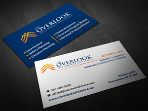 Business Card Design by Pointless Pixels India for The Overlook Insurance Advisory | Design: #4153346