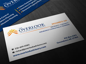 Business Card Design by Pointless Pixels India for The Overlook Insurance Advisory | Design: #4153347