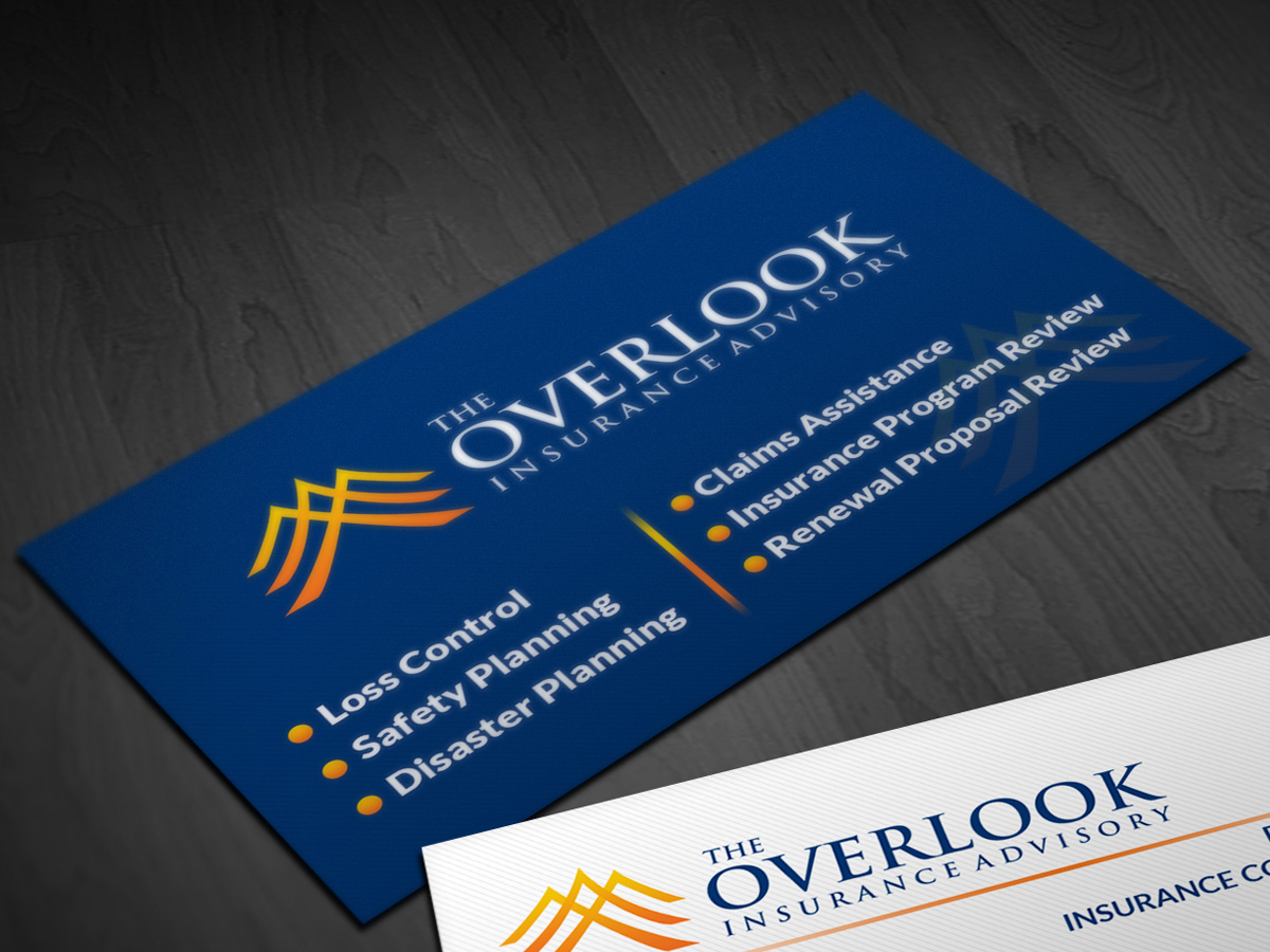 Business Card Design by Pointless Pixels India for The Overlook Insurance Advisory | Design #4153349