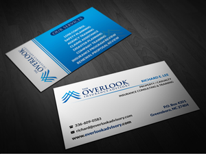 Business Card Design by Pointless Pixels India for The Overlook Insurance Advisory | Design: #4158401
