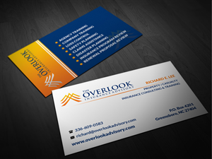 Business Card Design by Pointless Pixels India for The Overlook Insurance Advisory | Design: #4158447