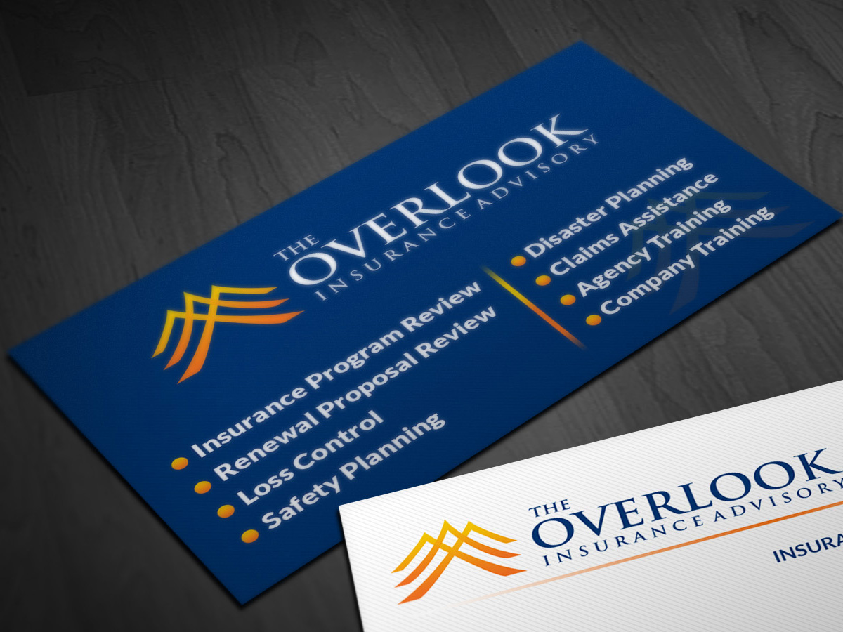 Business Card Design by Pointless Pixels India for The Overlook Insurance Advisory | Design #4159853