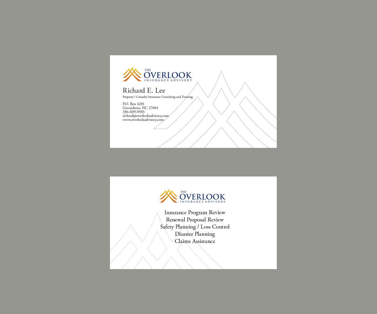 Business Card Design by olka.olszewska for The Overlook Insurance Advisory | Design #4157573