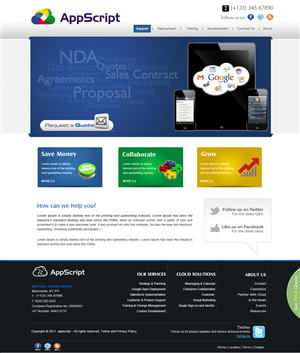 Web Design by webxvision for AppScript | Design #1176120