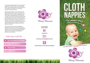 Design de Brochure par MNM pour cherry blossomz nappies | Design : #1225776
