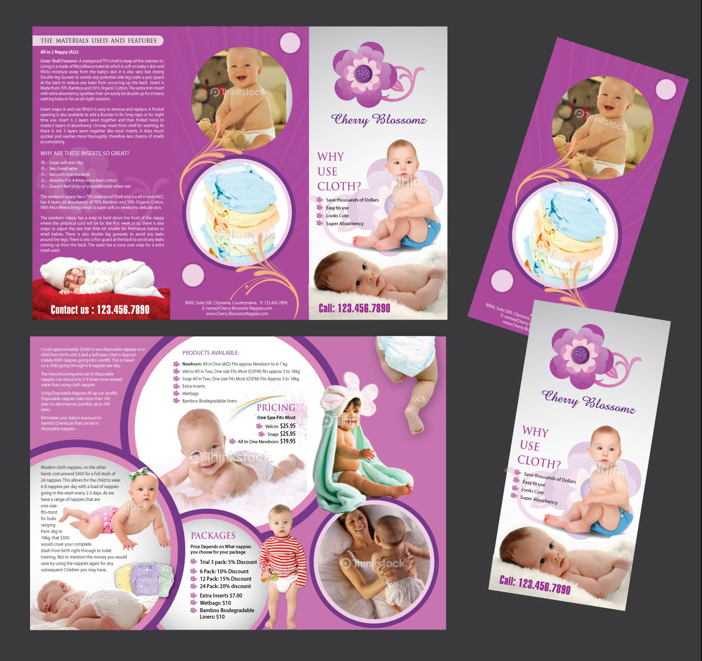 Design de Brochure par Sbss pour cherry blossomz nappies | Design #1158032