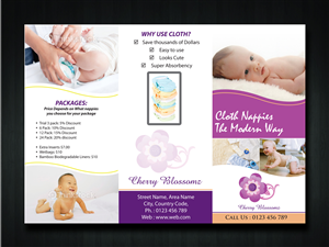 Design de Brochure par Sbss pour cherry blossomz nappies | Design : #1158033