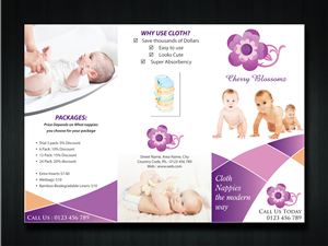 Design de Brochure par Sbss pour cherry blossomz nappies | Design : #1158037