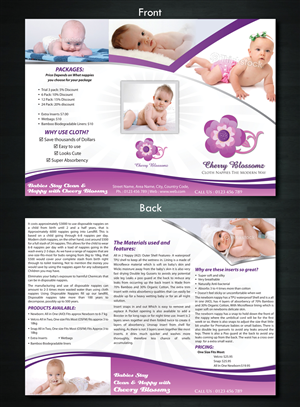 Design de Brochure par Sbss pour cherry blossomz nappies | Design : #1160180