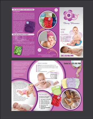 Design de Brochure par Sbss pour cherry blossomz nappies | Design : #1160520