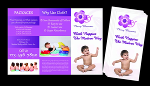 Design de Brochure par Sbss pour cherry blossomz nappies | Design : #1160539