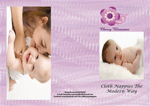 Design de Brochure par DesignerIJ pour cherry blossomz nappies | Design : #1158522