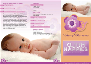 Design de Brochure par Naeem pour cherry blossomz nappies | Design #1169017
