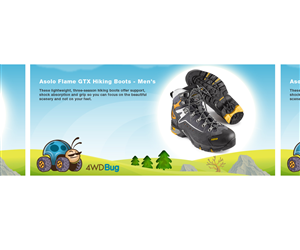 Camping Bug Outdoors Illustrated WEB Banner Design Template | Diseño De Banner Publicitario por neboica