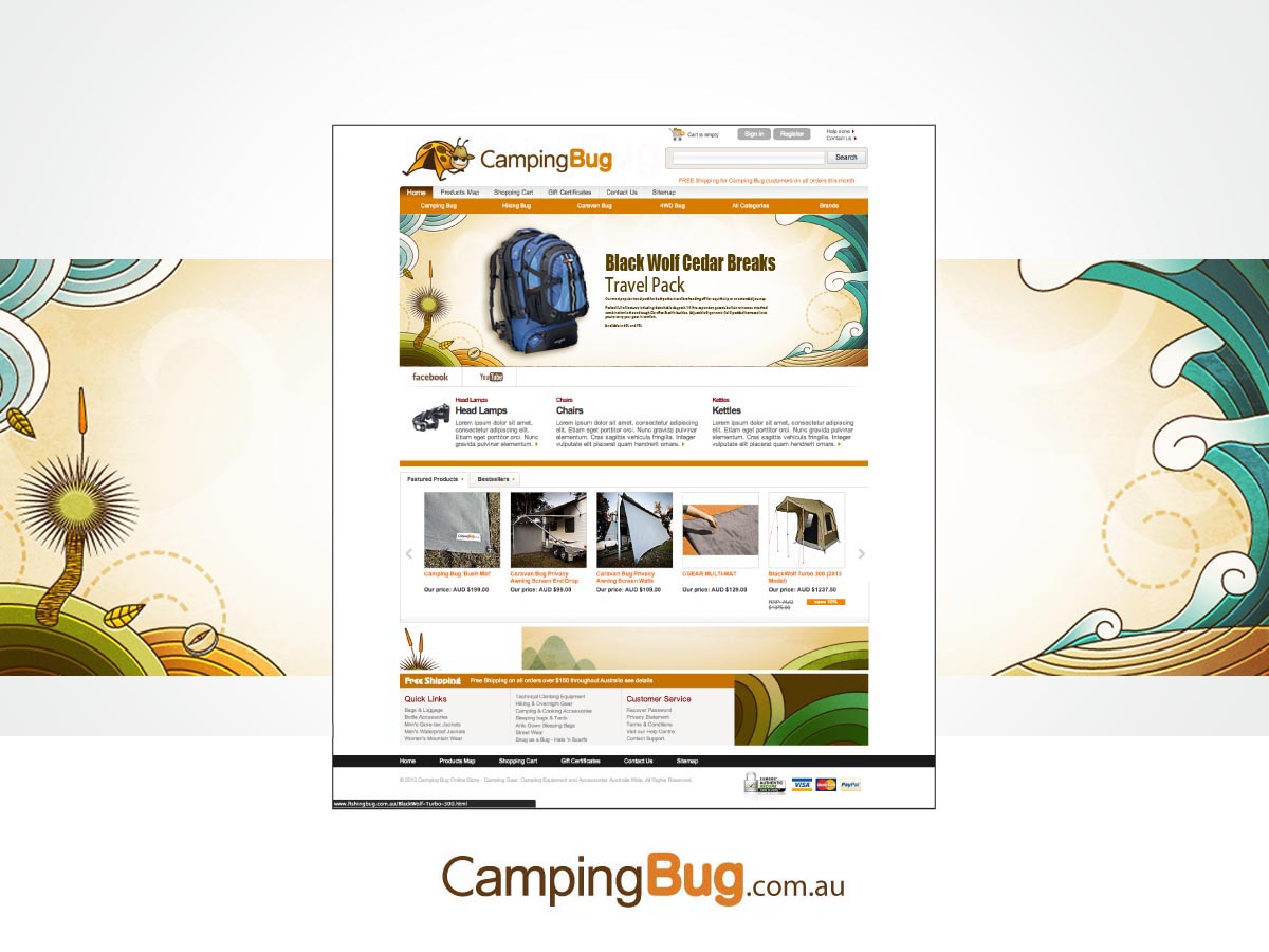 Elegant Playful Store Banner Ad Design For Caravan Bug By