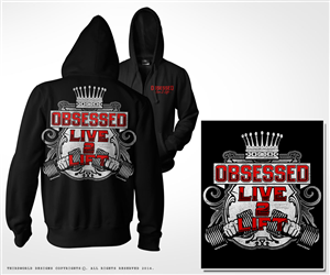 Obsessed gym wear hoodie | T-shirt Design by Aurelio III