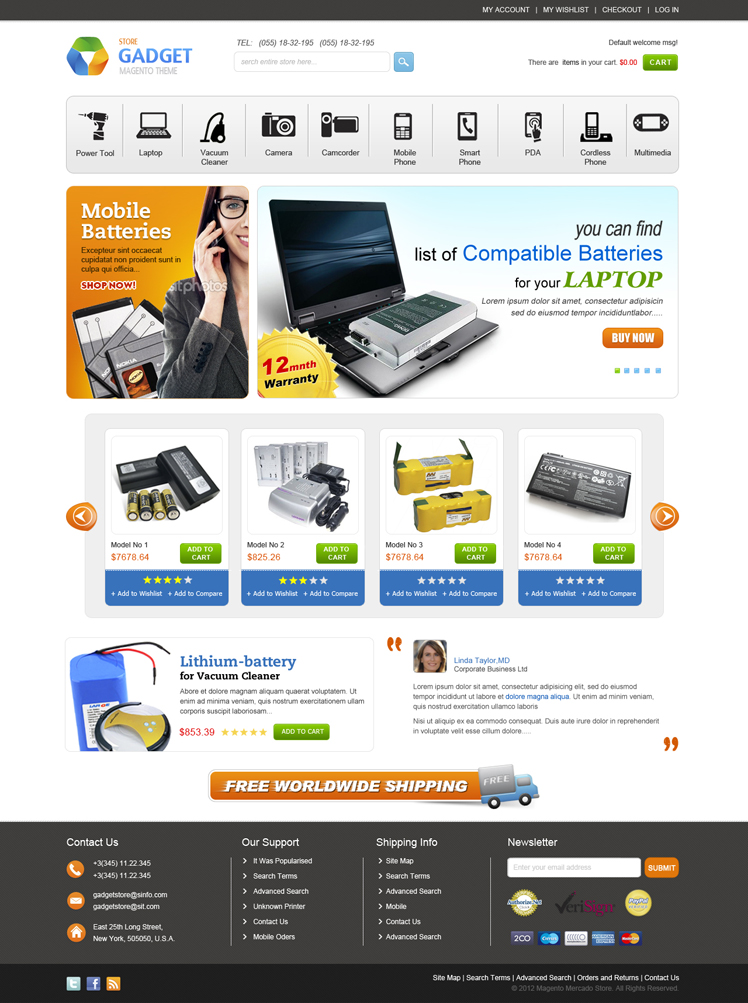 Web Design by James for MyBatteryReplacement | Design #1158508