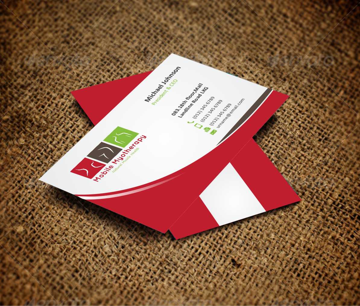 Business Card Design by AwsomeD for Mobile Myotherapy | Design #4142214