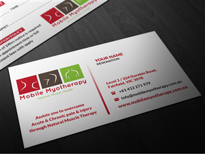Business Card Design by Pointless Pixels India for Mobile Myotherapy | Design: #4147942