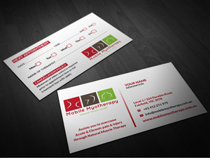 Business Card Design by Pointless Pixels India for Mobile Myotherapy | Design: #4148011