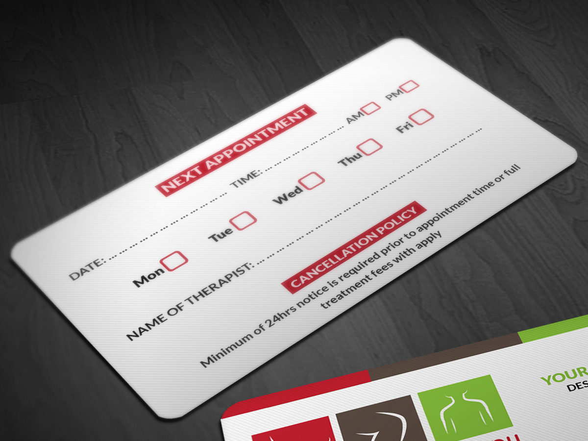 Business Card Design by Pointless Pixels India for Mobile Myotherapy | Design #4155140