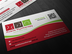 Business Card Design by Pointless Pixels India for Mobile Myotherapy | Design: #4160846