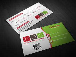 Business Card Design by Pointless Pixels India for Mobile Myotherapy | Design: #4161370