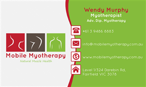 Business Card Design by Pointless Pixels India for Mobile Myotherapy | Design: #4206975