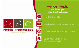 Business Card Design by Pointless Pixels India for Mobile Myotherapy | Design: #4216990