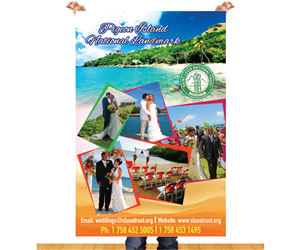 Pigeon Island National Landmark wedding venue  | Design de Poster par Intro Base