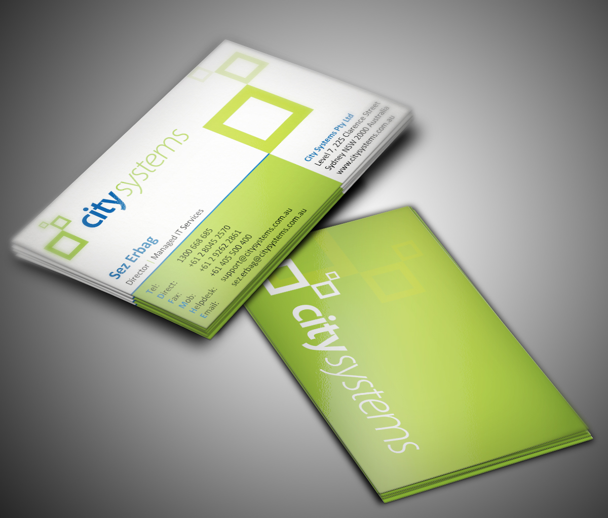 Business Card Design by MT for CITY SYSTEMS PTY LTD | Design #4164960