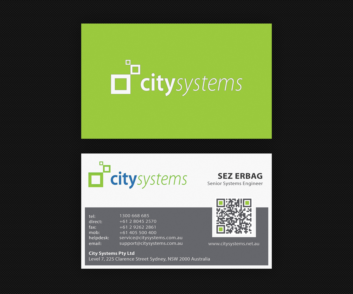 Design de Carte de Visite par Ethien pour CITY SYSTEMS PTY LTD | Design #4174233