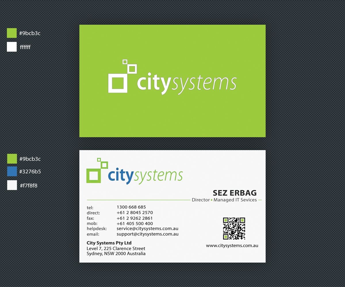 Visitenkarten-Design von Ethien für CITY SYSTEMS PTY LTD | Design: #4229777