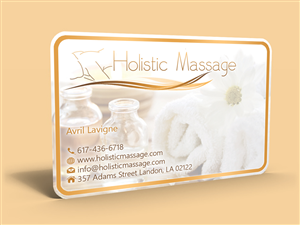 Holistic massage therapist | Business Card Design by Hardcore Design
