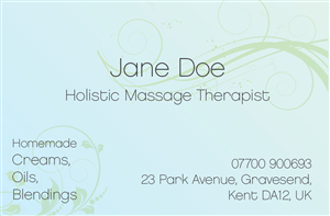 Holistic massage therapist | Business Card Design by 45DWorks